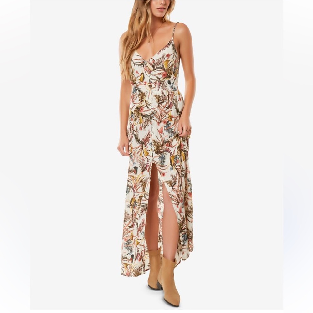 O'Neill Britton Leaf Print Maxi Dress